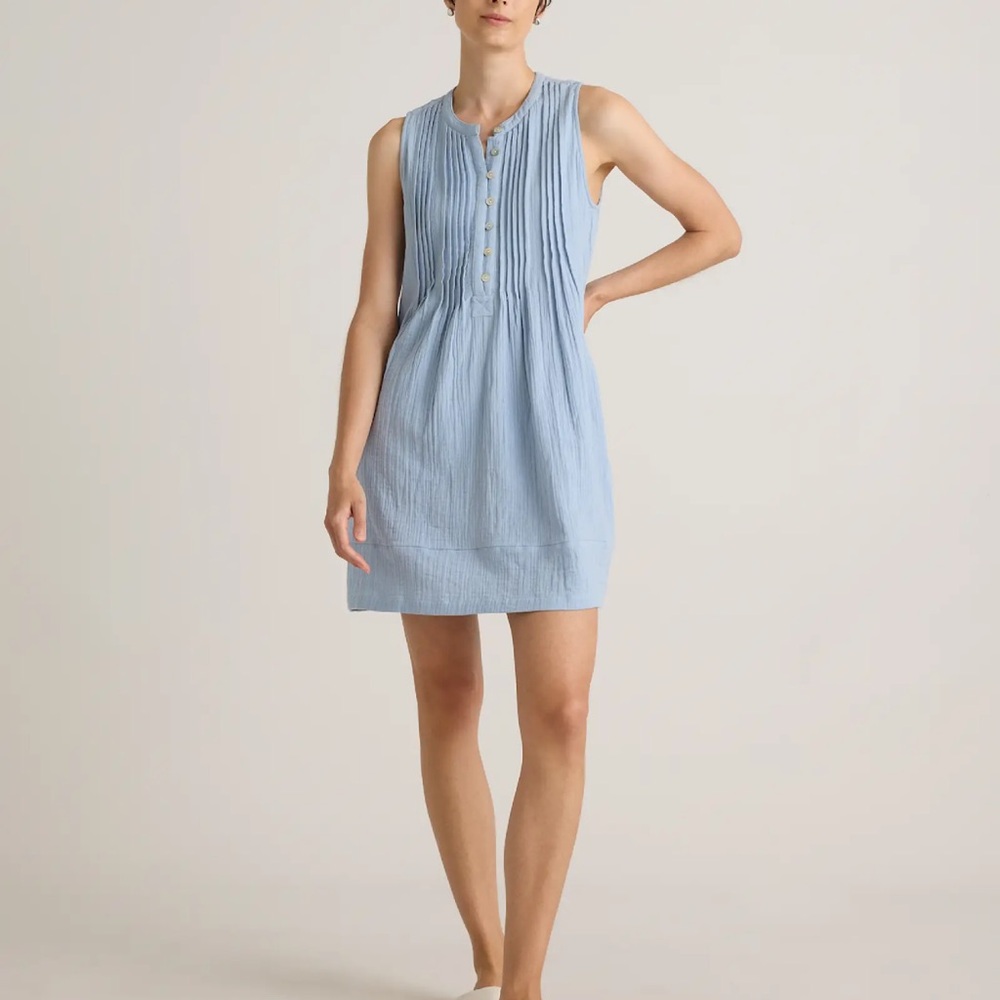 100% Organic Cotton Gauze Sleeveless Swing Dress